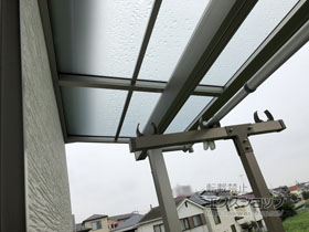 のバルコニー・ベランダ屋根 ヴェクターテラス F型 屋根タイプ 単体 積雪〜20cm対応 施工例