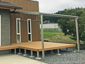 のテラス屋根 ヴェクターテラス F型 テラスタイプ 単体 積雪〜20cm対応 施工例