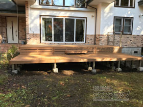 のウッドデッキ リウッドデッキ 200＋リウッドデッキ200 床下囲い 2段 施工例