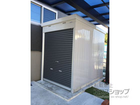 の物置・屋外倉庫 バイク保管庫 土間タイプ 一般型（FXN-1726H） FXN-1726H-UG 施工例