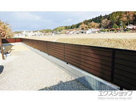 のフェンス・柵 モクアルフェンス 目隠しタイプ 自由柱施工 施工例