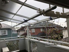 のバルコニー・ベランダ屋根 スピーネ F型 屋根タイプ 単体 積雪〜20cm対応 施工例