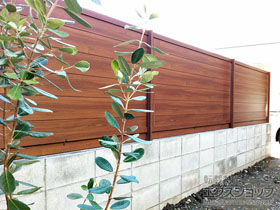 のフェンス・柵 ジオーナフェンス YA型 マテリアルカラー フリーポールタイプ 施工例