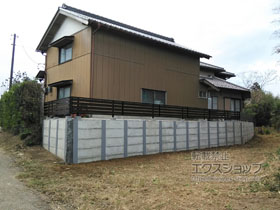 のフェンス・柵 モクアルフェンス 横板タイプ 自由柱施工 施工例