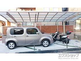 のカーポート レイナポートグラン 延長　積雪〜20cm対応 ※柱3本仕様 施工例