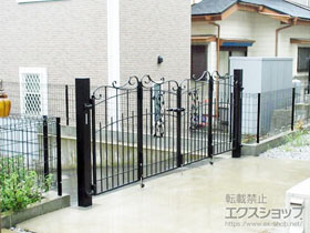 の門扉 プロヴァンス1型 4つ折りセット 施工例