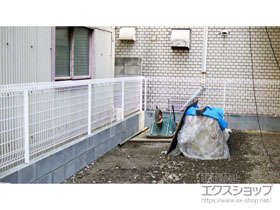 のフェンス・柵 メッシュフェンス G10-R 自由柱 施工例