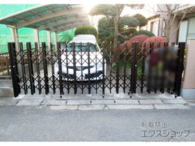 のカーゲート アルシャインII HW型 Aタイプ ノンレール 片開き親子 (150+350)SP 施工例