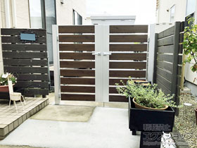 の門扉 フレイナ門扉 Y2型 両開き 施工例