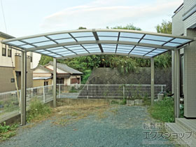 のカーポート ネスカR (ラウンドスタイル) ワイド 積雪〜20cm対応 施工例