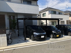 のカーポート エフルージュ ツイン 積雪〜20cm対応 施工例