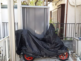 の物置・屋外倉庫 シンプリー 一般型 1100×615×1903 MJX-116E-P-PG 施工例