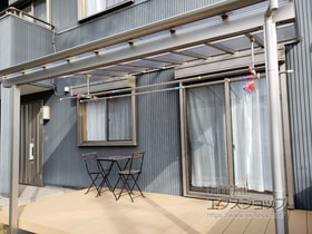 のテラス屋根 ヴェクターテラス F型 テラスタイプ 単体 積雪〜20cm対応 施工例