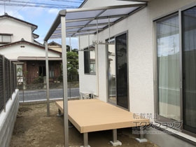 のテラス屋根 ヴェクターテラス F型 テラスタイプ 単体 積雪〜20cm対応 施工例