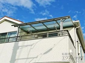 YKKAPのバルコニー屋根 ヴェクターテラス R型 屋根タイプ 単体 積雪～20cm対応 施工例