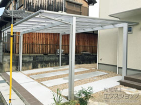 のカーポート エフルージュ ツイン 積雪〜20cm対応 施工例