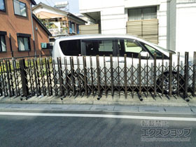 のカーゲート アルシャインII H型 Aタイプ ノンレール 両開き親子 (150+630) 施工例