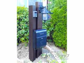 のフェンス・柵 デザイナーツパーツ 枕木材 施工例