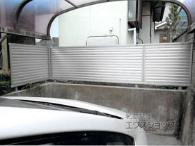 のフェンス・柵 ミエーネフェンス 目隠しルーバータイプ 自由柱施工 施工例