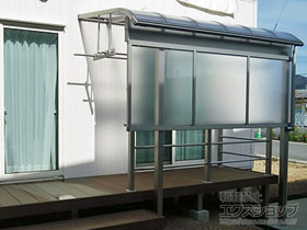 のテラス屋根 ヴェクターテラス R型 3000 テラスタイプ 単体 積雪〜100cm対応 施工例