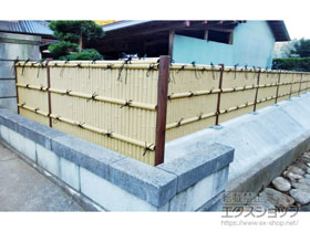 のフェンス・柵 e-バンブーユニット 建仁寺垣 間仕切柱（片面） 施工例