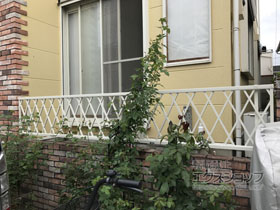 のフェンス・柵 シンプレオフェンス12型 ラチス粗格子 自由柱タイプ 施工例