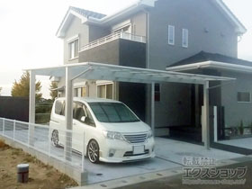 のカーポート エフルージュ ツイン 積雪〜20cm対応 施工例