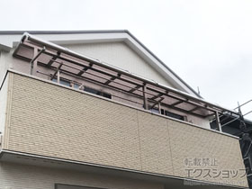 のバルコニー・ベランダ屋根 パワーアルファ RB型 屋根タイプ 連棟 積雪〜30cm対応 施工例
