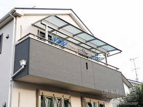 のバルコニー・ベランダ屋根 ヴェクターテラス R型 屋根タイプ 単体 積雪〜20cm対応 施工例
