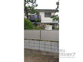 のフェンス・柵 ミエーネフェンス 目隠しルーバータイプ 自由柱施工 施工例