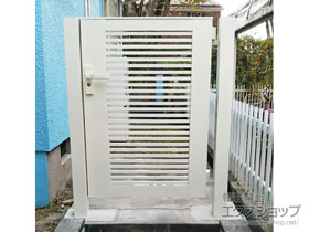 の門扉 ライシス門扉 1型 細横桟 片開き 柱使用 施工例