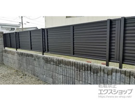 のフェンス・柵 ミエーネフェンス 目隠しルーバータイプ 自由柱施工 施工例