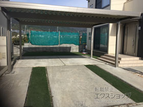 のカーポート テリオスポートIII 2台用 角柱4本 積雪〜50cm対応 施工例