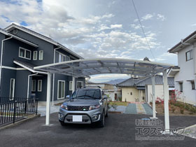 のカーポート ネスカR (ラウンドスタイル) ワイド 積雪〜20cm対応 施工例