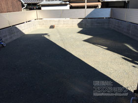 のフェンス・柵 ミエーネフェンス 目隠しルーバータイプ 自由柱施工 施工例