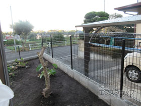 のフェンス・柵 ユメッシュR型 フリー支柱タイプ 施工例