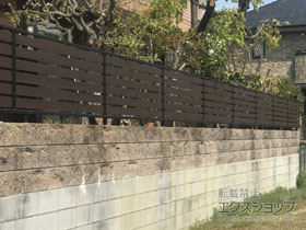 のフェンス・柵 モクアルフェンス 横板タイプ 自由柱施工 施工例