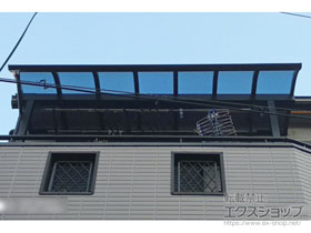 のバルコニー・ベランダ屋根 ヴェクターテラス R型 1500 屋根タイプ 単体 積雪〜50cm対応〈張り出しあり〉 施工例