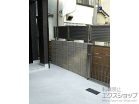 のフェンス・柵 ミエーネフェンス 目隠しルーバータイプ 自由柱施工 施工例