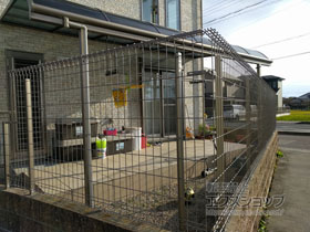 のフェンス・柵 ユメッシュZ型 フリー支柱タイプ 施工例