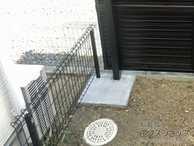 のフェンス・柵 ニュー・プロメッシュ1F型 自由支柱タイプ 施工例