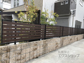 のフェンス・柵 モクアルフェンス 横板タイプ*自由柱施工 施工例