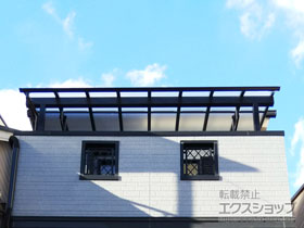 のバルコニー・ベランダ屋根 ヴェクターテラス R型 1500 屋根タイプ 単体 積雪〜50cm対応 施工例