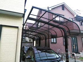 のカーポート テールポートシグマIII 縦連棟 積雪〜20cm対応 施工例