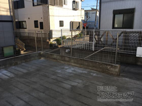 のフェンス・柵 イーネットフェンス2F型 自由柱施工 施工例