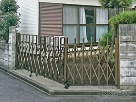 のカーゲート トリップゲート RB型 ノンレール 角地タイプ 片開き〔32S+18T〕 施工例