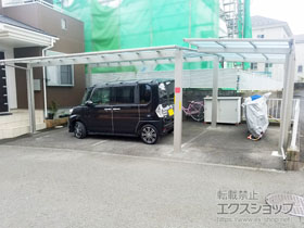 のサイクルポート・駐輪場 エフルージュグランミニ 積雪〜20cm対応 施工例