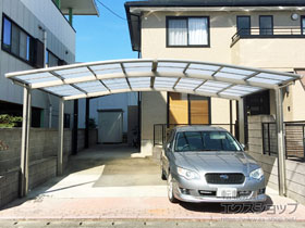 のカーポート ネスカR (ラウンドスタイル) ワイド 積雪〜20cm対応 施工例