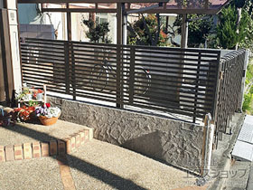 のフェンス・柵 プレスタフェンス3型 フリーポールタイプ 施工例