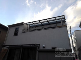 のバルコニー・ベランダ屋根 スピーネ F型 屋根タイプ 単体 積雪〜20cm対応 施工例